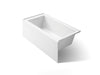 KOHLER K-20201-LA Underscore 60" x 30" alcove bath with integral apron, integral flange, and left-hand drain