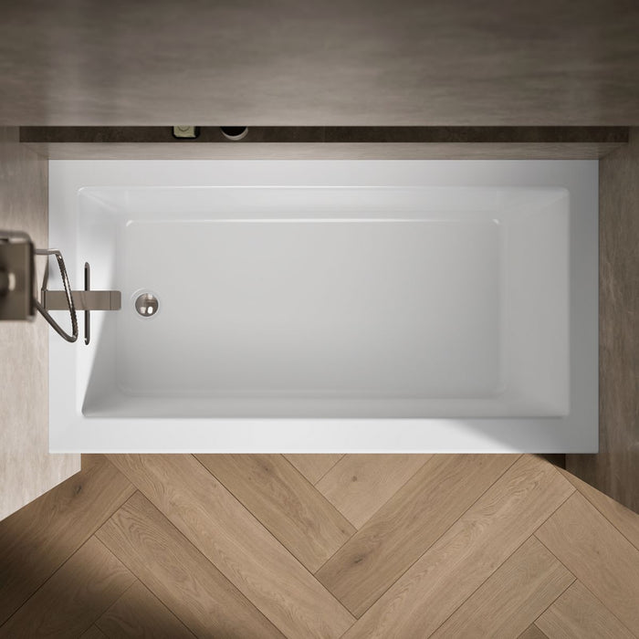 KOHLER Underscore 60" x 32" alcove bath with integral apron, integral flange, and left-hand drain