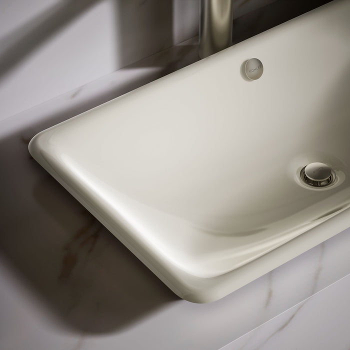 KOHLER K-20212-B Iron Plains 30" rectangular drop-in/undermount/vessel bathroom sink with Biscuit painted underside