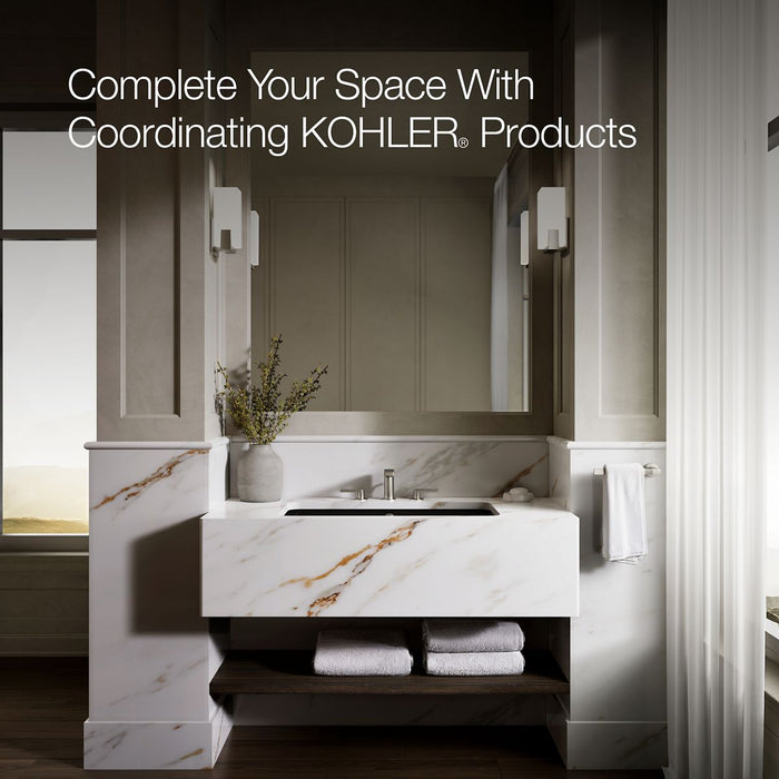 KOHLER K-20212 Iron Plains 30" rectangular drop-in/undermount bathroom sink, black black - view 5