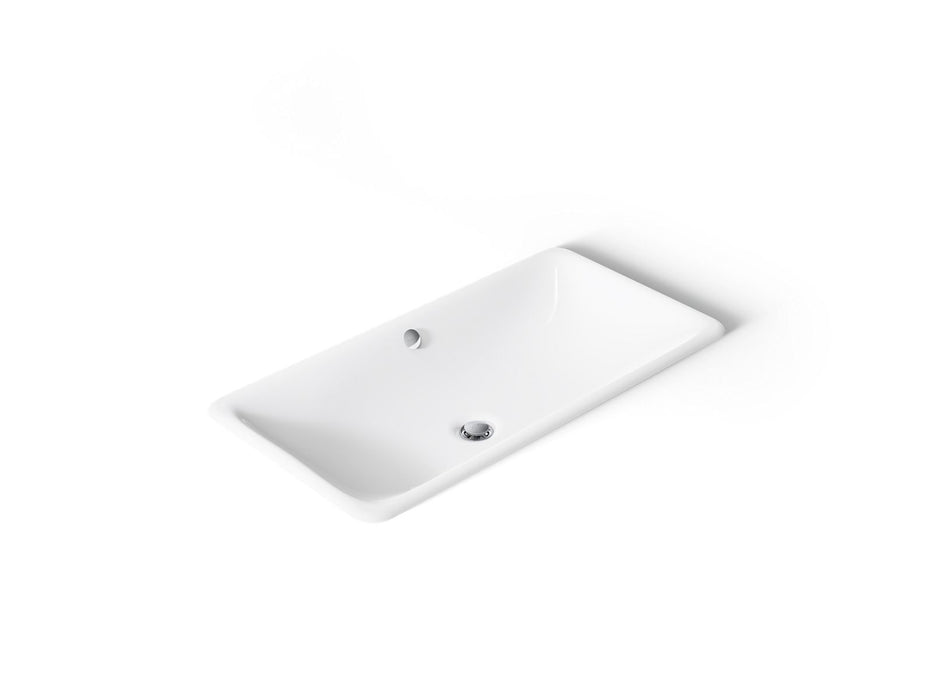 KOHLER K-20212 Iron Plains 30" rectangular drop-in/undermount bathroom sink, white