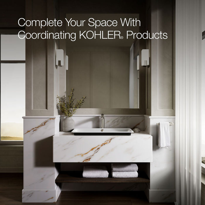 KOHLER Iron Plains 30" rectangular drop-in/undermount/vessel bathroom sink with Iron Black painted underside