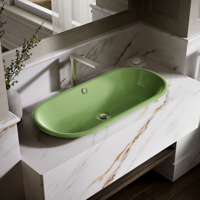 KOHLER K-20213-PFG Iron Plains 33" oval drop-in / undermount / vessel bathroom sink