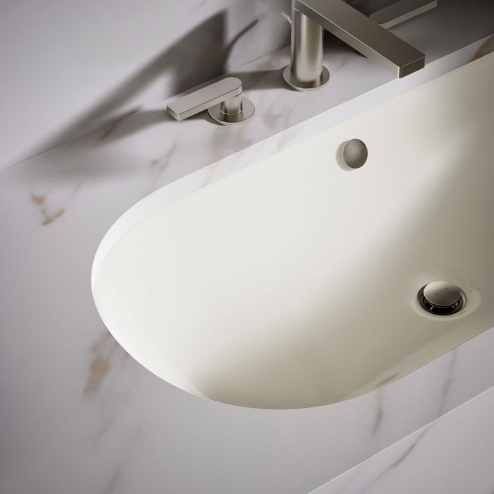 KOHLER K-20213-B Iron Plains 33" oval drop-in/undermount/vessel bathroom sink with Biscuit painted underside