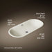 KOHLER Iron Plains 33" oval drop-in/undermount bathroom sink