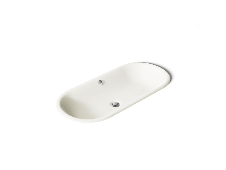 KOHLER K-20213-B Iron Plains 33" oval drop-in/undermount/vessel bathroom sink with Biscuit painted underside