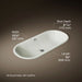 KOHLER Iron Plains 33" oval drop-in/undermount bathroom sink