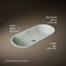 KOHLER K-20213 Iron Plains 33" oval drop-in/undermount bathroom sink, sea salt - view 2