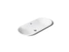 KOHLER K-20213-W Iron Plains 33" oval drop-in/undermount/vessel bathroom sink with White painted underside