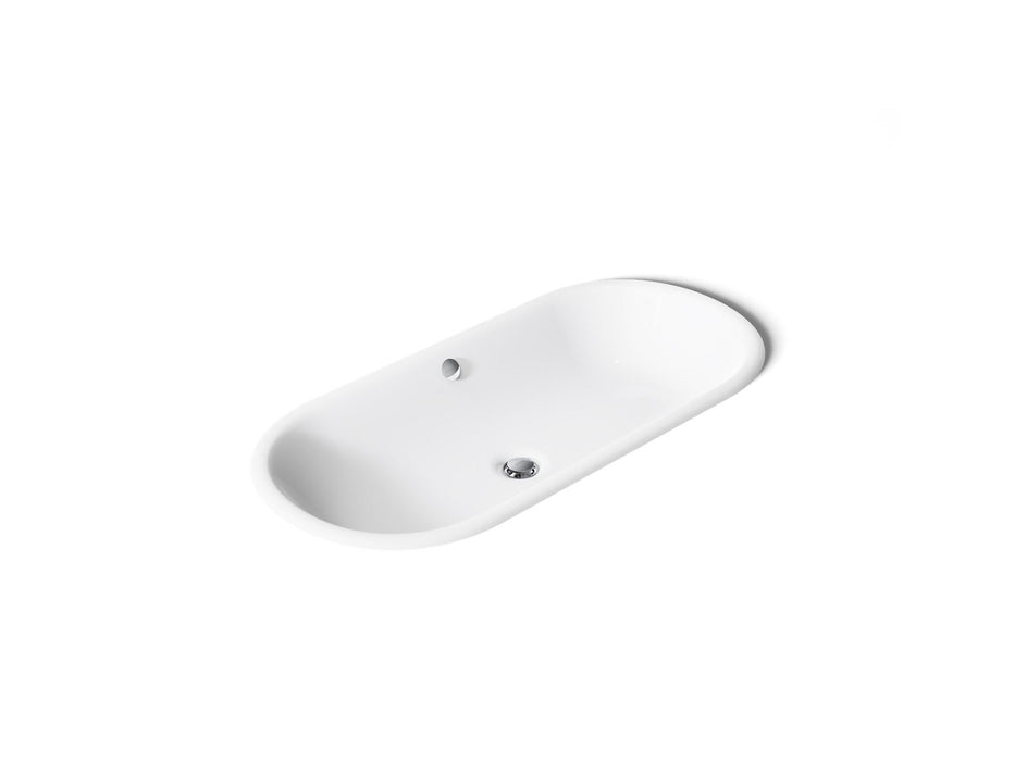 KOHLER K-20213 Iron Plains 33" oval drop-in/undermount bathroom sink, white