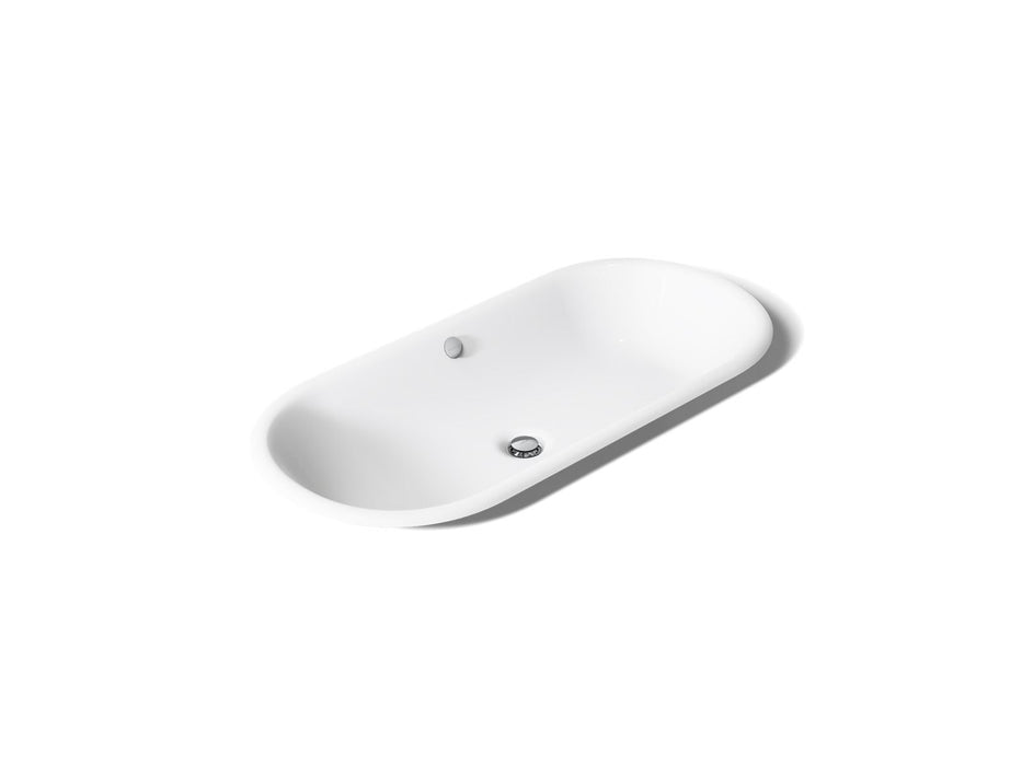 KOHLER K-20213-P5 Iron Plains 33" oval drop-in/undermount/vessel bathroom sink with Iron Black painted underside