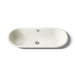 KOHLER K-20213-P5 Iron Plains 33" oval drop-in/undermount/vessel bathroom sink with Iron Black painted underside, biscuit...