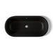 KOHLER K-20213-P5 Iron Plains 33" oval drop-in/undermount/vessel bathroom sink with Iron Black painted underside, black...