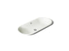 KOHLER K-20213-P5 Iron Plains 33" oval drop-in/undermount/vessel bathroom sink with Iron Black painted underside, dune