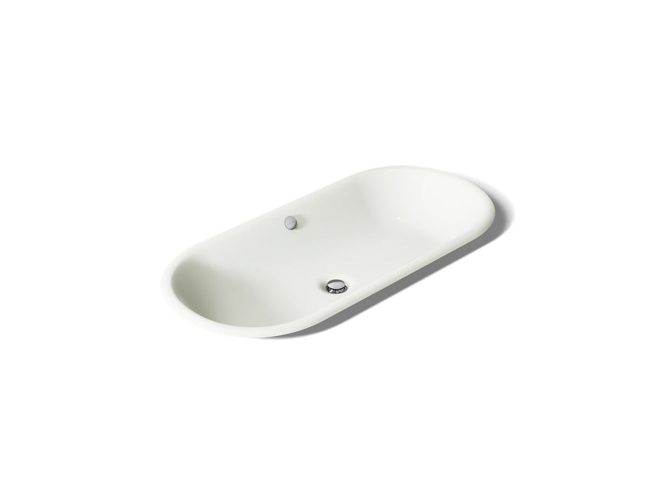 KOHLER K-20213-P5 Iron Plains 33" oval drop-in/undermount/vessel bathroom sink with Iron Black painted underside, dune