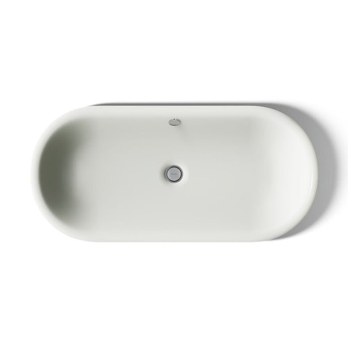 KOHLER K-20213-P5 Iron Plains 33" oval drop-in/undermount/vessel bathroom sink with Iron Black painted underside, dune -...
