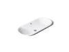 KOHLER K-20213-P5 Iron Plains 33" oval drop-in/undermount/vessel bathroom sink with Iron Black painted underside, white