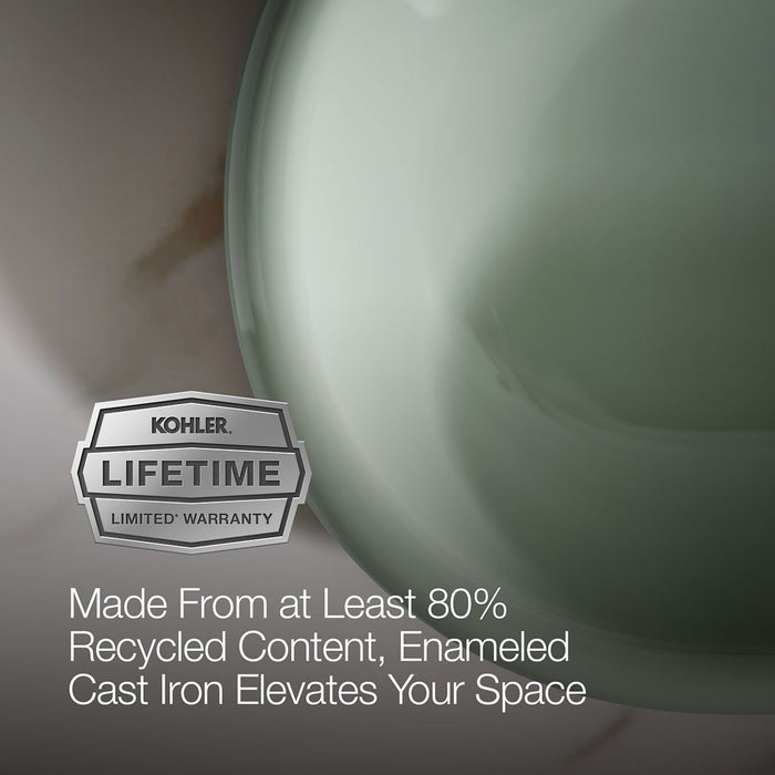 KOHLER K-20213-PAG Iron Plains 33" oval drop-in / undermount / vessel bathroom sink