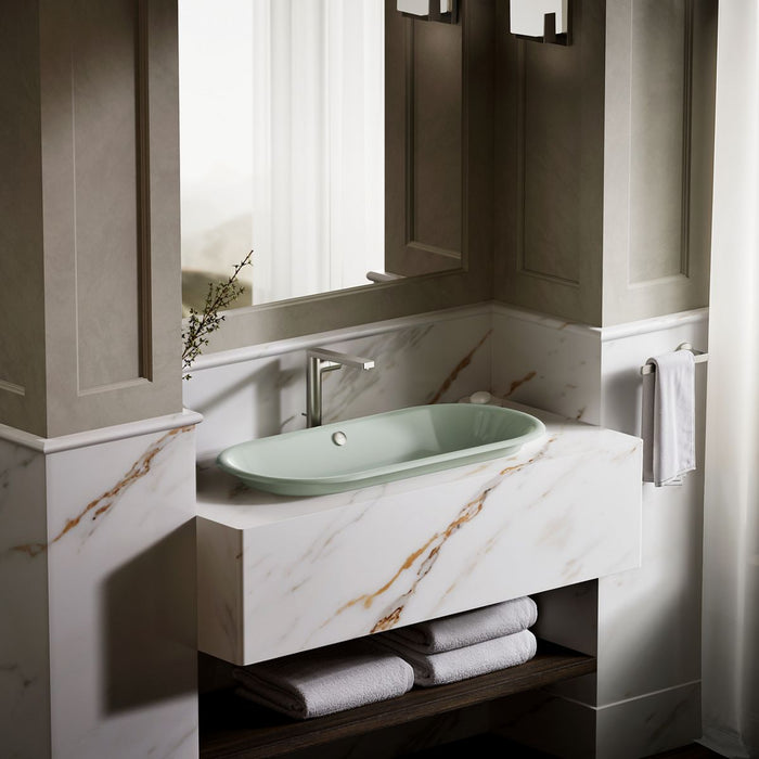 KOHLER K-20213-PAG Iron Plains 33" oval drop-in / undermount / vessel bathroom sink