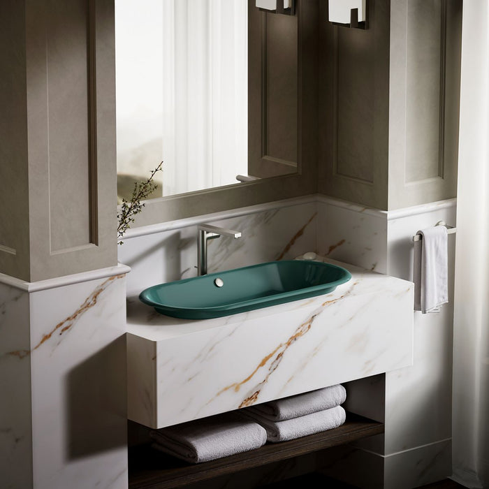 KOHLER K-20213-PAT Iron Plains 33" oval drop-in / undermount / vessel bathroom sink