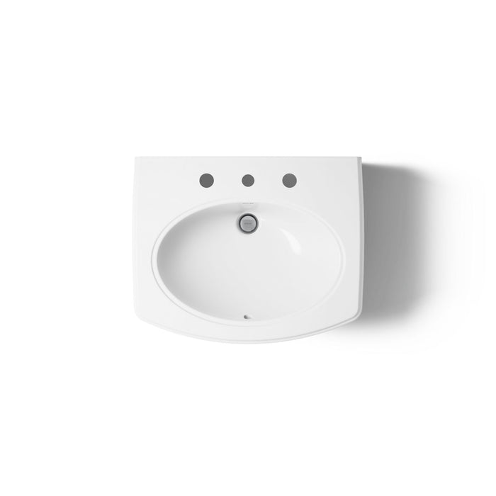 KOHLER K-2028-8 Pinoir 22" oval wall-mount bathroom sink