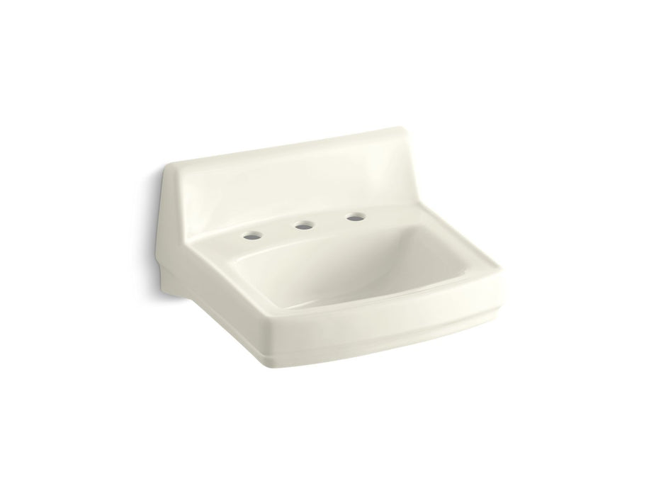 KOHLER Greenwich 20-3/4" x 18-1/4" wall-mount/concealed arm carrier bathroom sink with widespread faucet holes