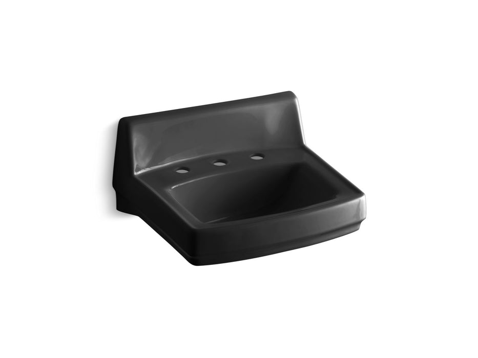 KOHLER Greenwich 20-3/4" x 18-1/4" wall-mount/concealed arm carrier bathroom sink with widespread faucet holes