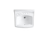 KOHLER K-2032-L Greenwich 20-3/4" x 18-1/4" wall-mount/concealed arm carrier bathroom sink with 4" centerset faucet hole