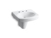 KOHLER K-2035-8 Pinoir 22" oval wall-mount bathroom sink