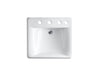 KOHLER K-2053-NR Soho 20" x 18" wall-mount/concealed arm carrier bathroom sink with 8" widespread faucet holes and right