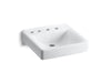 KOHLER K-2053-NL Soho 20" x 18" wall-mount/concealed arm carrier bathroom sink with 8" widespread faucet holes and...