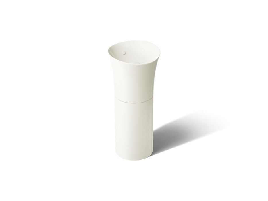 KOHLER K-20701 Veil 16" round pedestal bathroom sink, biscuit