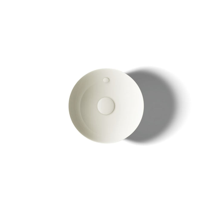 KOHLER K-20701 Veil 16" round pedestal bathroom sink, biscuit - view 3