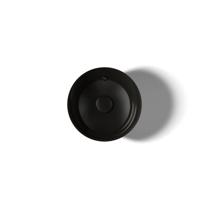 KOHLER K-20701 Veil 16" round pedestal bathroom sink, black black - view 3