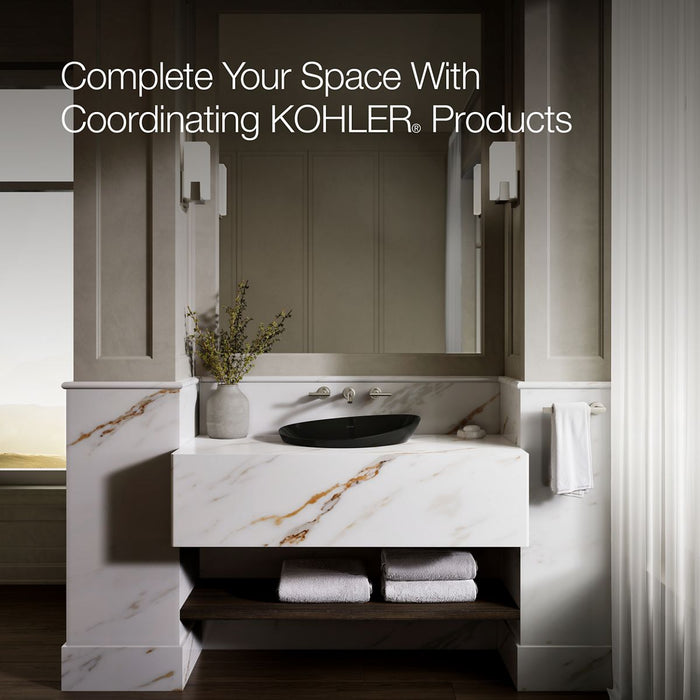 KOHLER Veil 21" oval vessel bathroom sink, no overflow