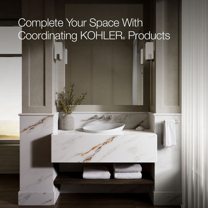 KOHLER Veil 21" oval vessel bathroom sink, no overflow