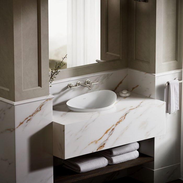 KOHLER Veil 21" oval vessel bathroom sink, no overflow