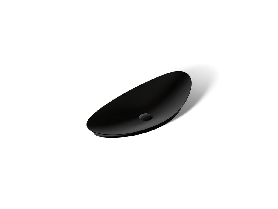 KOHLER K-20705-N Veil 38-1/2" oval vessel bathroom sink, no overflow, black black