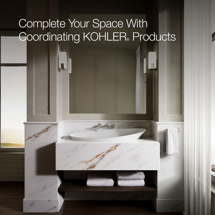 KOHLER K-20705-N Veil 38-1/2" oval vessel bathroom sink, no overflow, white - view 3