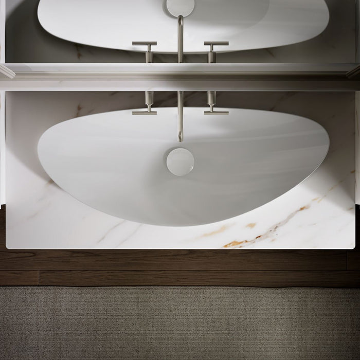 KOHLER K-20705-N Veil 38-1/2" oval vessel bathroom sink, no overflow, white - view 4