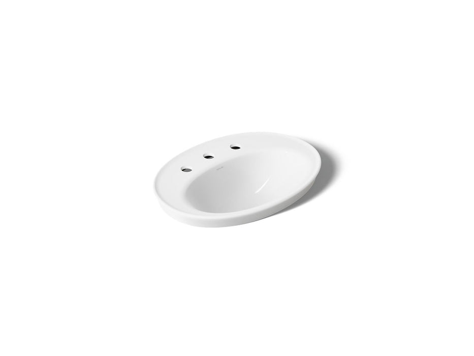 KOHLER K-2075-8 Serif 22-1/4" oval drop-in bathroom sink