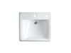 KOHLER K-2084-R Soho 20" x 18" wall-mount/concealed arm carrier bathroom sink right-hand soap dispenser hole
