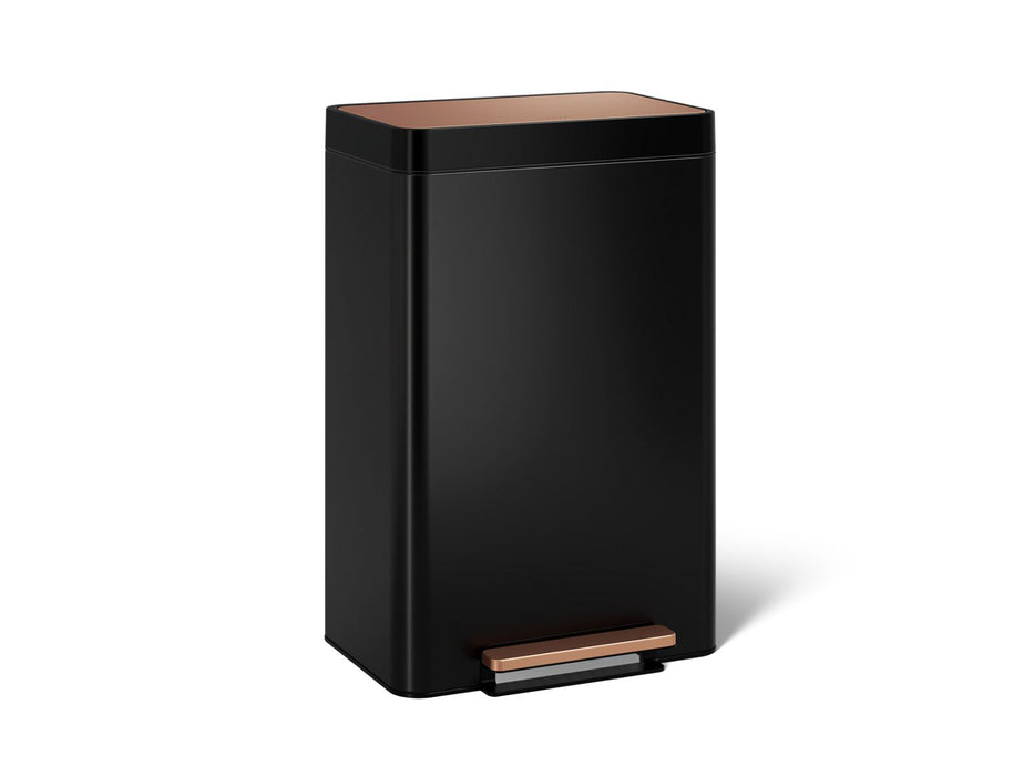 KOHLER K-20940 13-gallon stainless steel step trash can