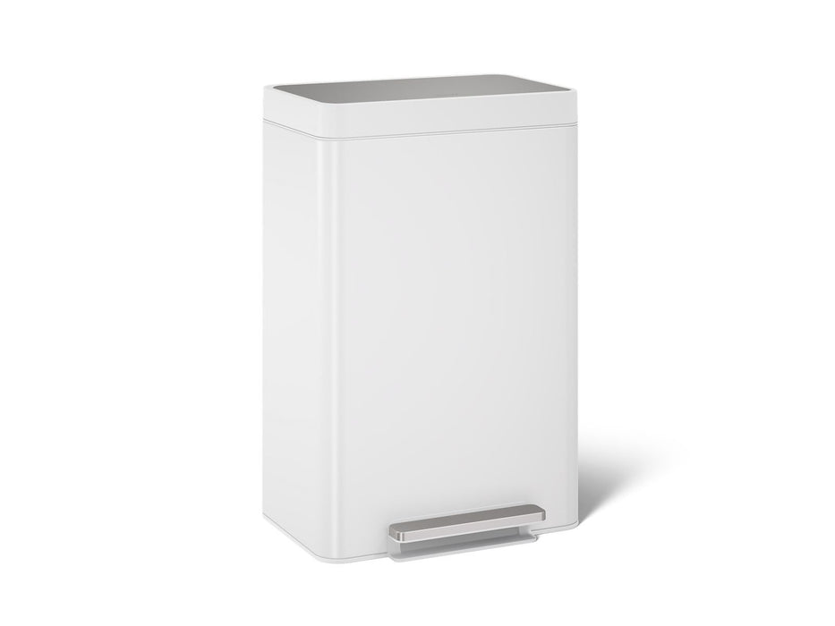 KOHLER K-20940 13-gallon stainless steel step trash can