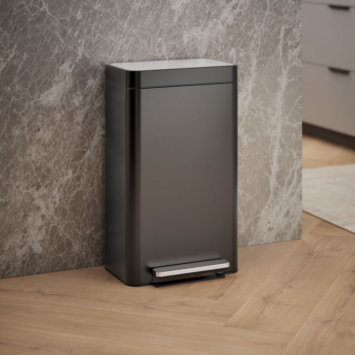 KOHLER 8-gallon loft stainless steel step trash can