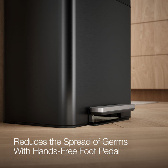 KOHLER 8-gallon stainless steel step trash can