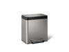 KOHLER 8-gallon stainless steel step trash can
