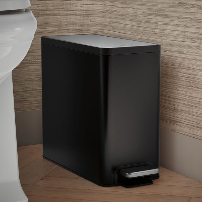 KOHLER 2.5-gallon slim step trash can
