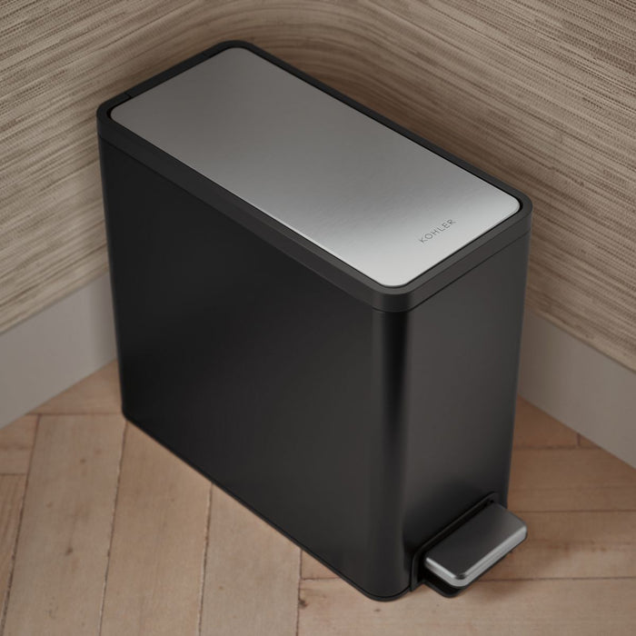 KOHLER 2.5-gallon slim step trash can