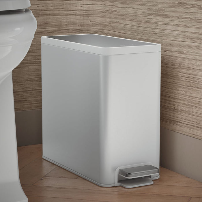 KOHLER 2.5-gallon slim step trash can